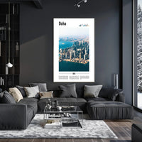Doha Cityscape Vibrance: Modern Architecture and Culture Urban or Cityscape Poster PosterGoat