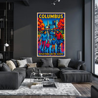Columbus Reflections On The Scioto Poster