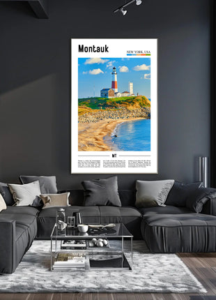 Montauk Lighthouse Landmark Travel Poster