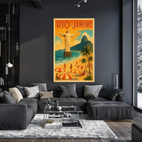 Rio de Janeiro Vintage Travel Poster