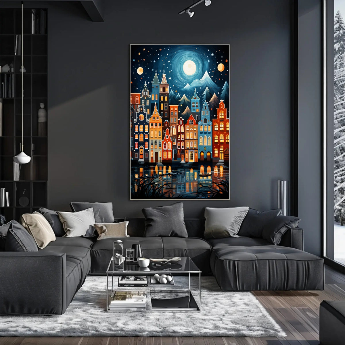 Picturesque Cityscape in European Architectural Style Travel Poster