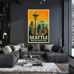 Seattle Skyline Poster
