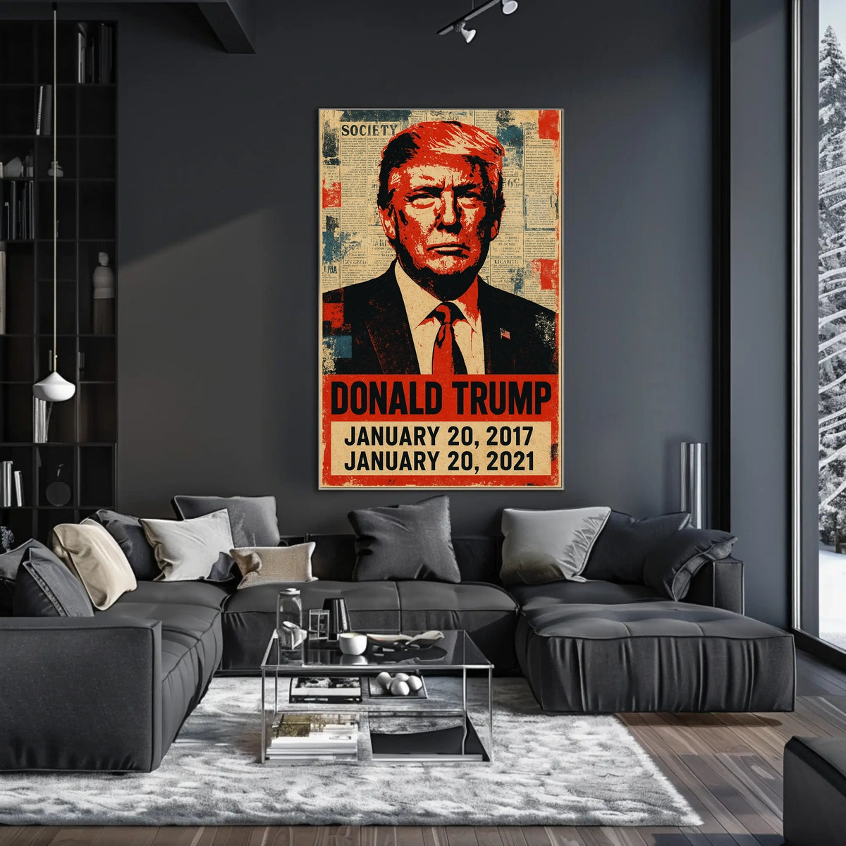Donald Trump 45th President of the United States Street Art Mashup Poster