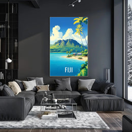Tropical Paradise Scenic Art Travel Poster