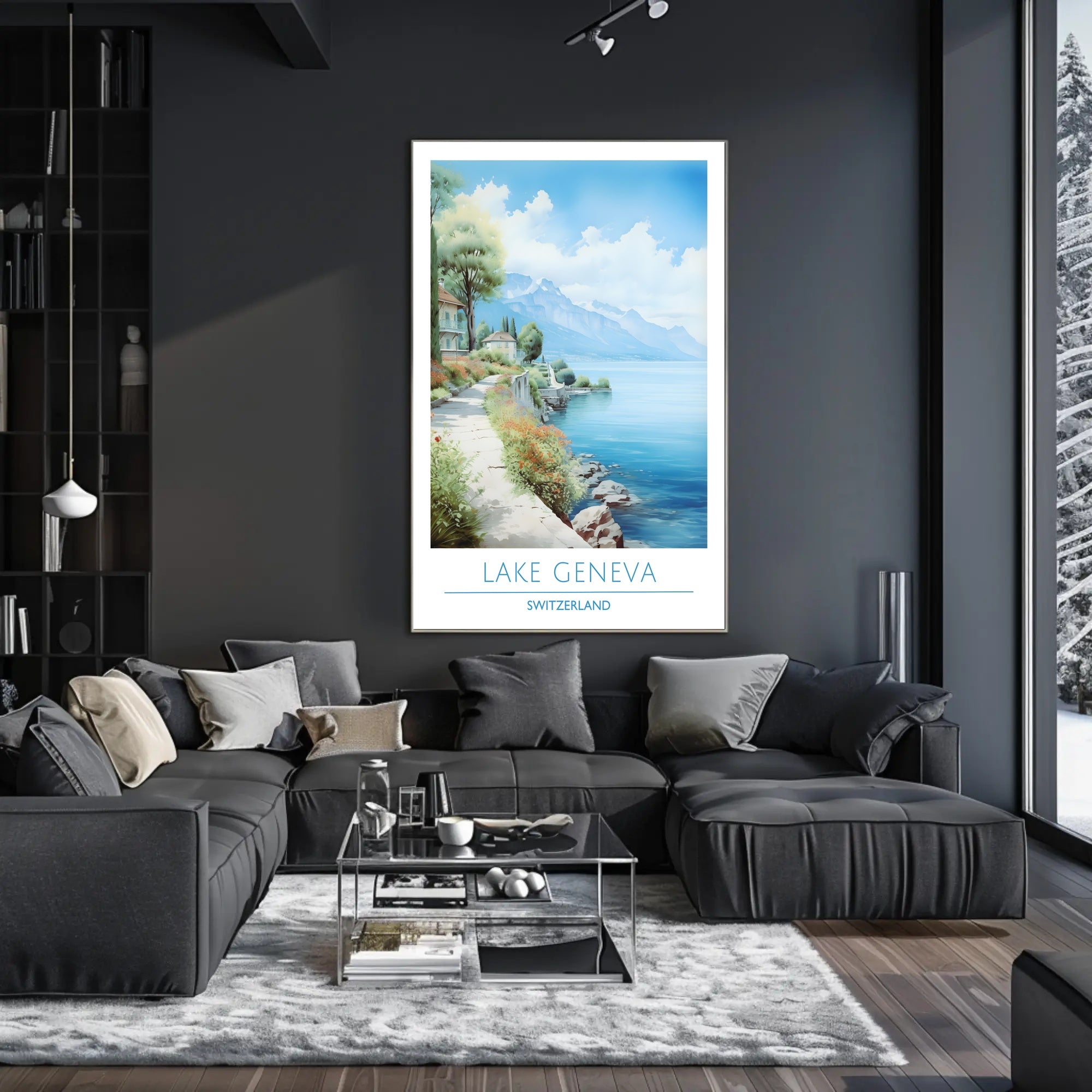 Tranquil Beauty of Lake Geneva Poster