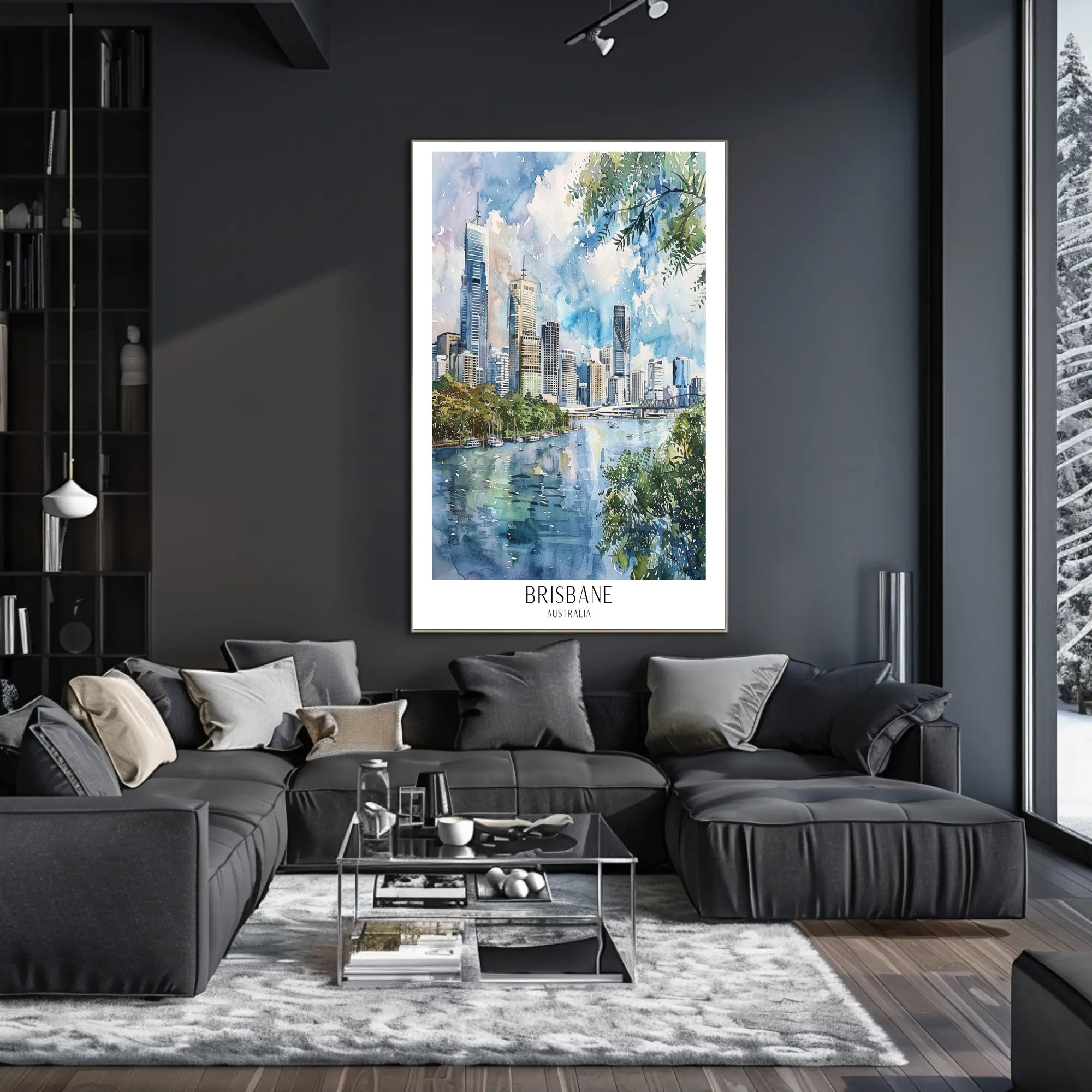 Brisbane Skyline Poster PosterGoat
