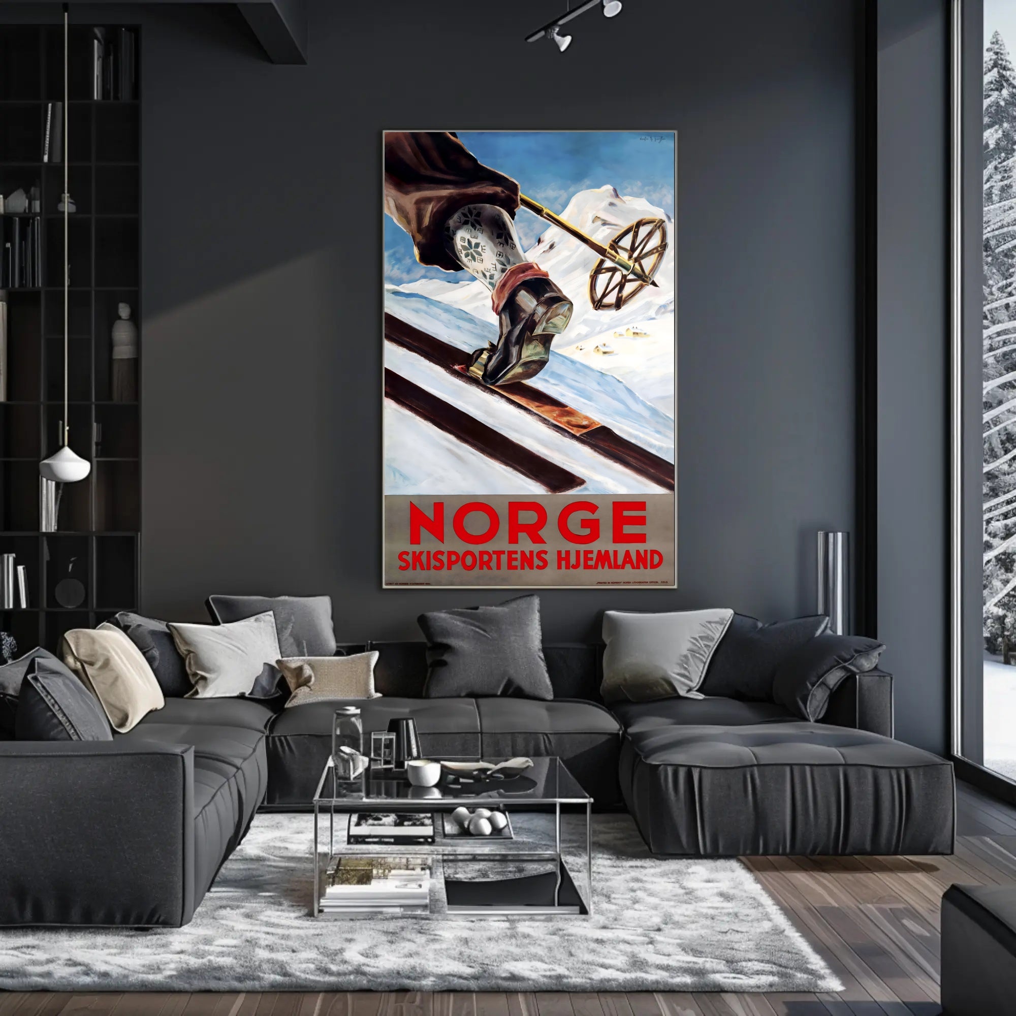 Norway: The Home of Skiing Poster PosterGoat