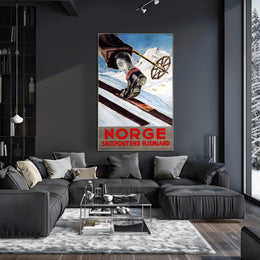 Norway: The Home of Skiing Poster PosterGoat