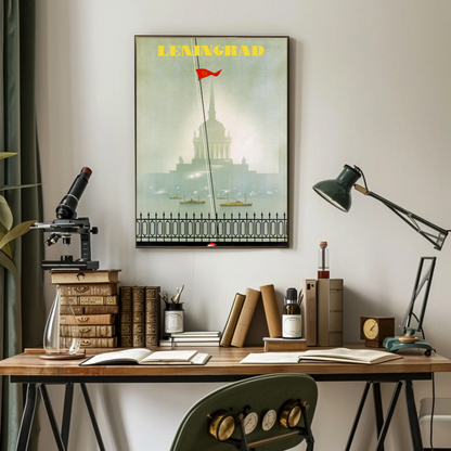 Leningrad Soviet Travel Poster