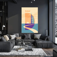 Dubai Skyline Illustration Poster