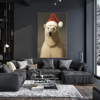 Festive Polar Bear Poster