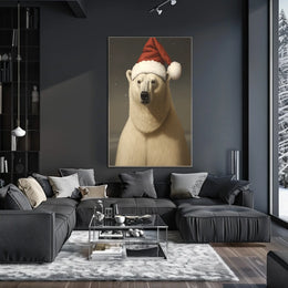 Festive Polar Bear Poster