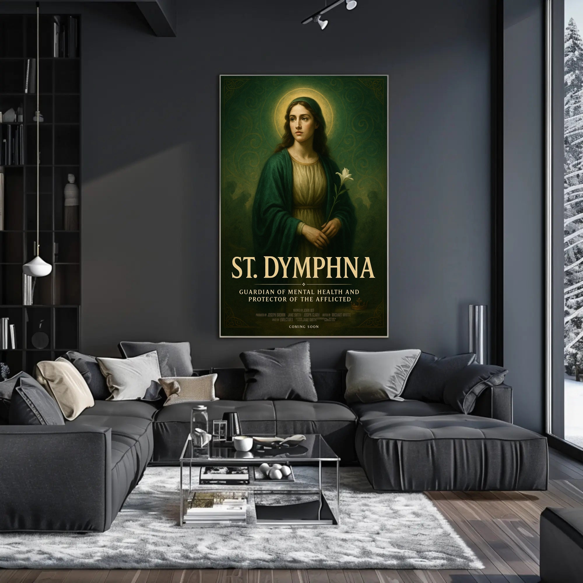 St. Dymphna Guardian of Mental Health Poster PosterGoat