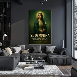 St. Dymphna Guardian of Mental Health Poster PosterGoat