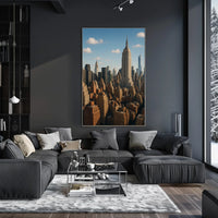 New York City Skyline Photorealistic Poster Art