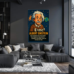 Einstein Relativity Vintage Science Poster