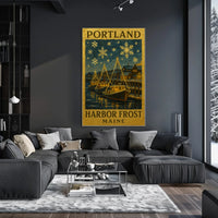 Portland Harbor Frost Poster