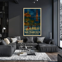 San Francisco Golden Gate Glow Poster