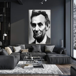 Abraham Lincoln Capitol Background Painting Poster Art Print PosterGoat
