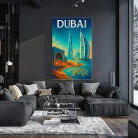 Dubai Cityscape Poster For Home Decor And Travel Lovers