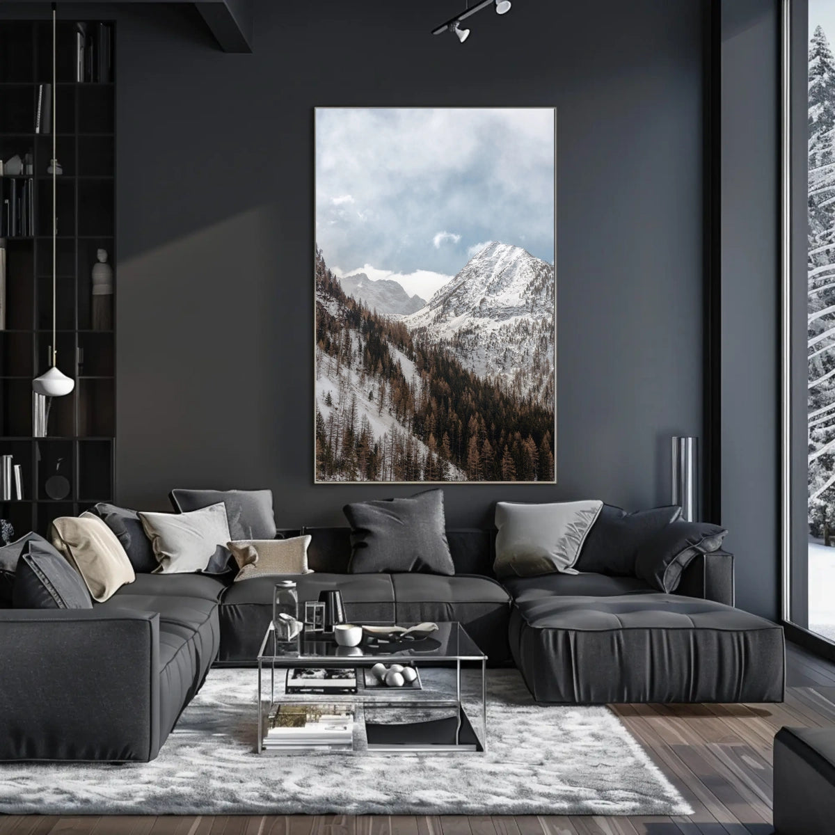 Majestic Winter Peaks Poster National Park Poster