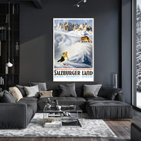 Salzburger Winter Adventure Vintage Travel Poster PosterGoat