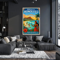 Welcome to Honolulu Experience the Spirit of Aloha Poster