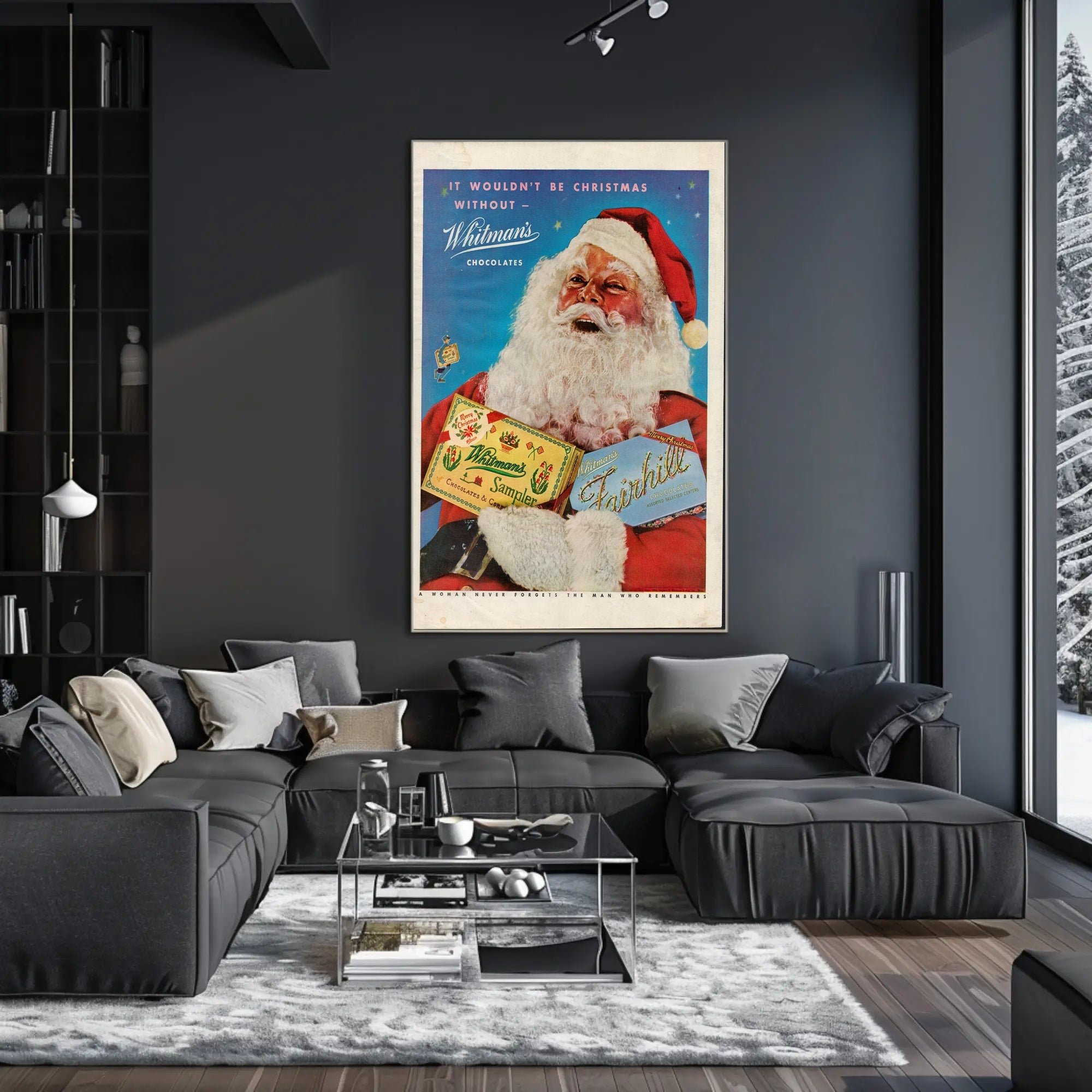 Whitman's Chocolates Christmas Ad Poster PosterGoat