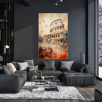Rome Colosseum Grandeur Travel Poster