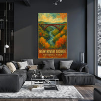 New River Gorge Nature Landscape Photography Realism Poster
