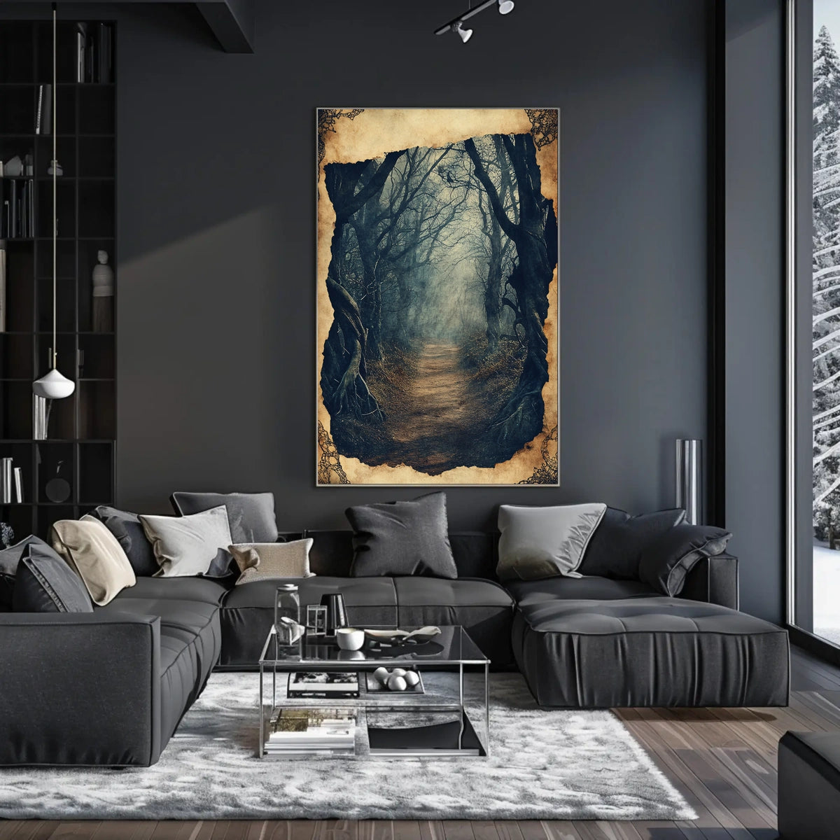 Mysterious Enigmatic Forest Path Atmosphere National Park Poster