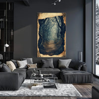 Mysterious Enigmatic Forest Path Atmosphere National Park Poster