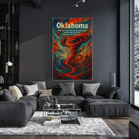 Oklahoma Land Of Lakes And Music Poster