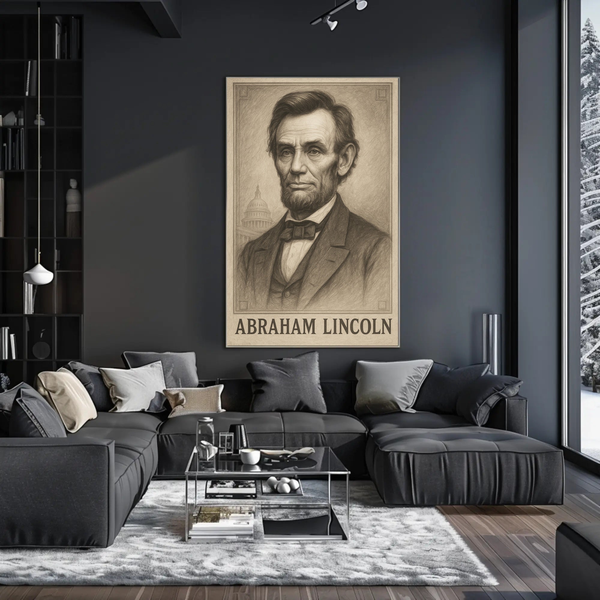Abraham Lincoln Vintage Art Historical or Presidential Poster PosterGoat