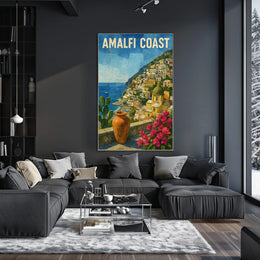 Amalfi Coast Poster 18x24 Coastal Wall Art Decor Vibe