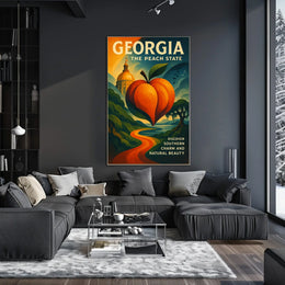 Georgia The Peach State Poster