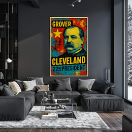 Grover Cleveland 22nd President of the United States Graffiti Pop Art Poster