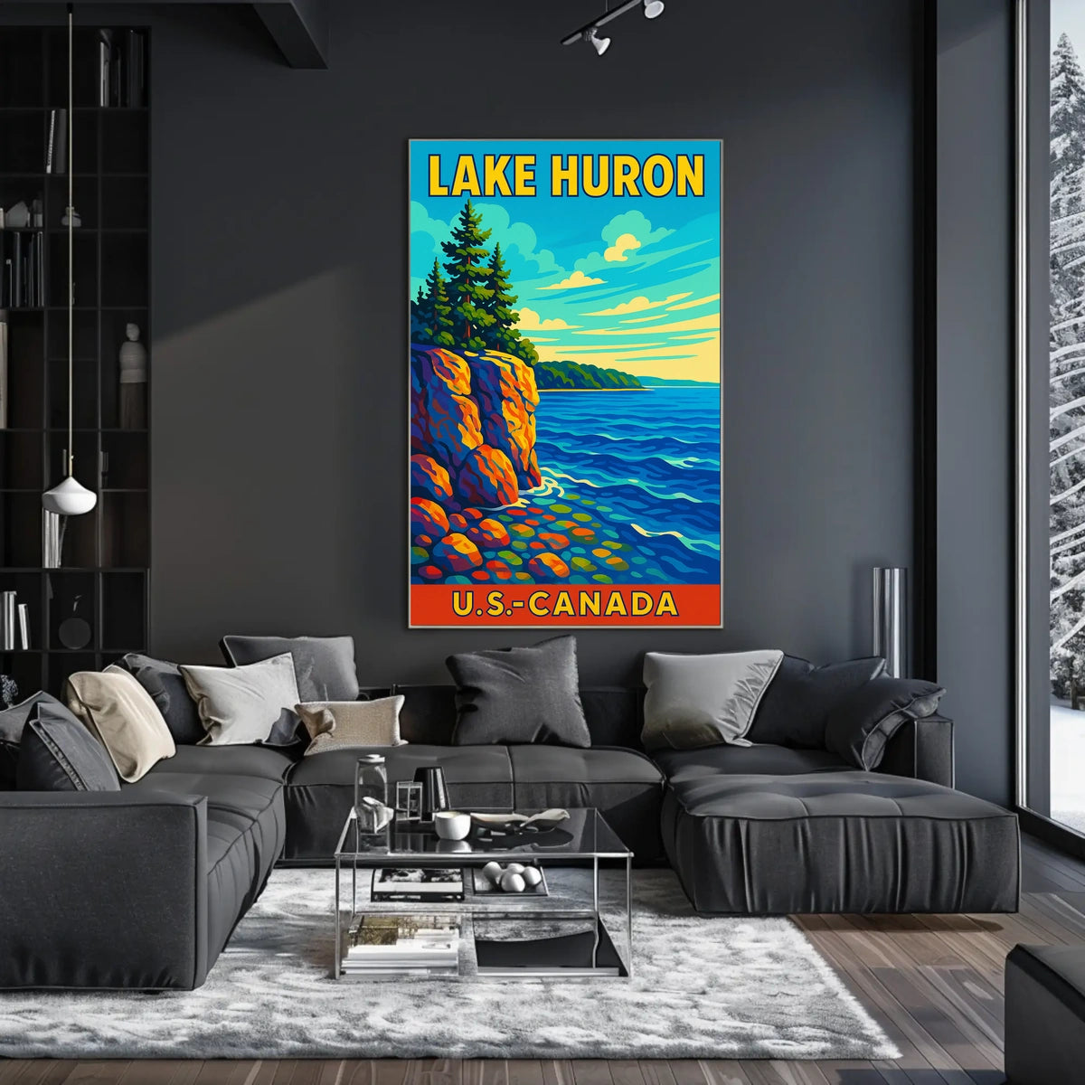 Lake Huron Travel Poster