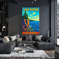 Lake Huron Travel Poster