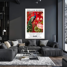 The Artistry of William Morris Cotton Prints Exhibition Poster