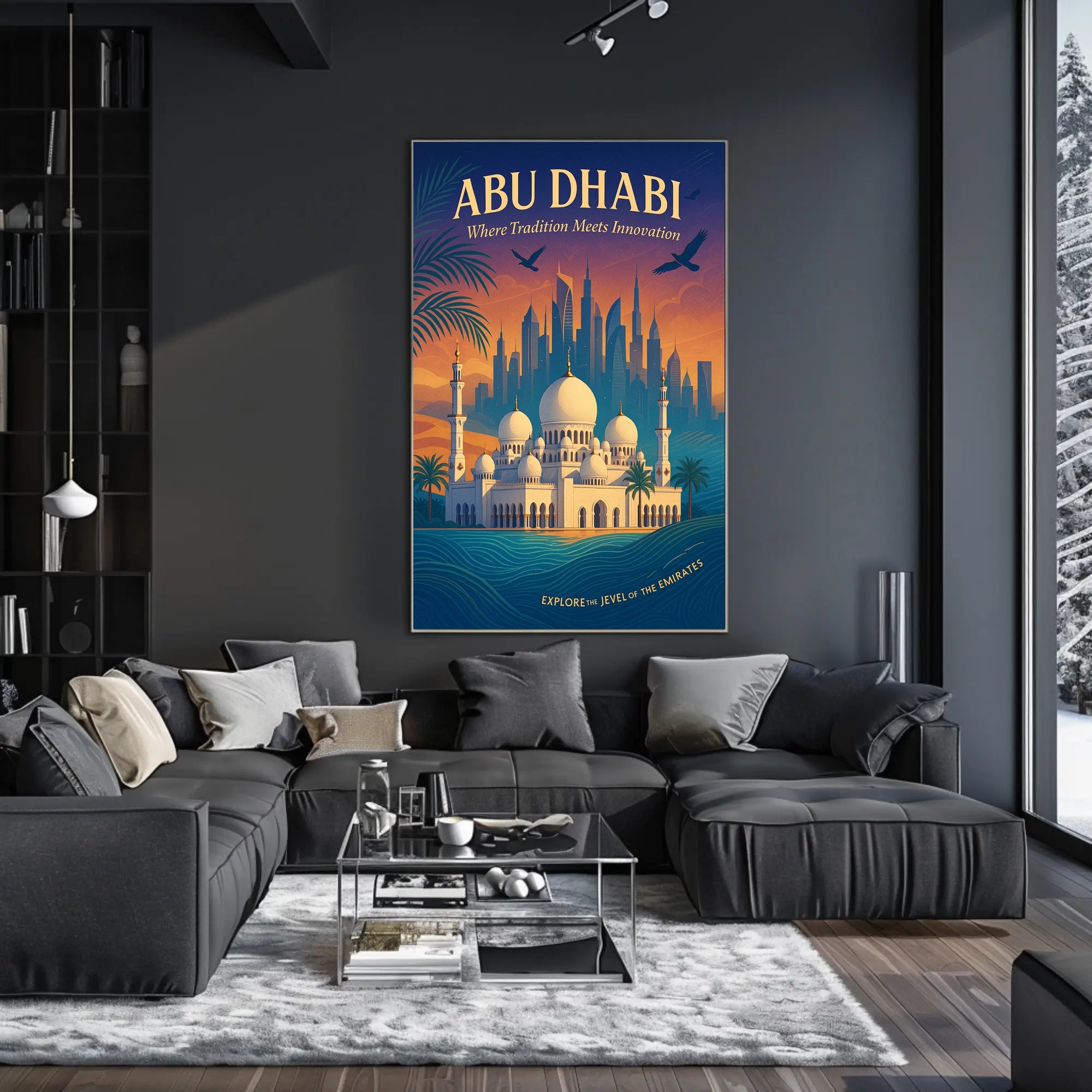 Abu Dhabi Harmony: A Cultural and Heritage Poster