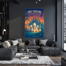 Abu Dhabi Harmony: A Cultural and Heritage Poster