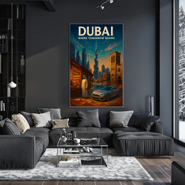 Dubai Cityscape Poster Where Tomorrow Begins For Dreamers