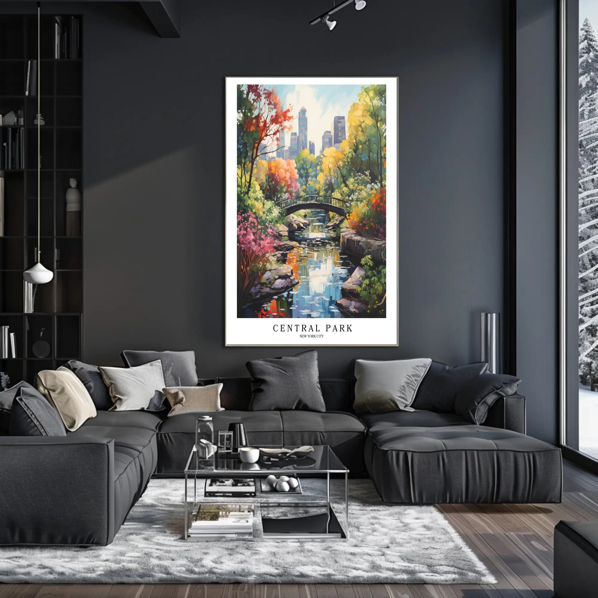 Central Park in Autumn, New York Cityscape Urban or Cityscape Poster PosterGoat