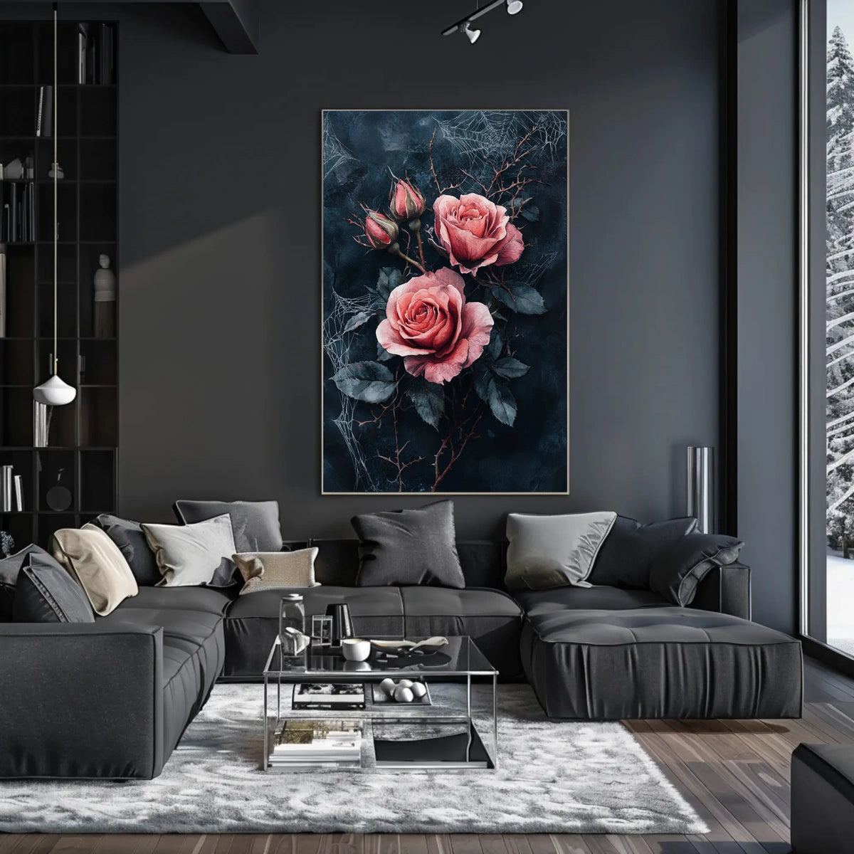The poster features a dark moody design with a gothic romantic theme. At Travel Poster