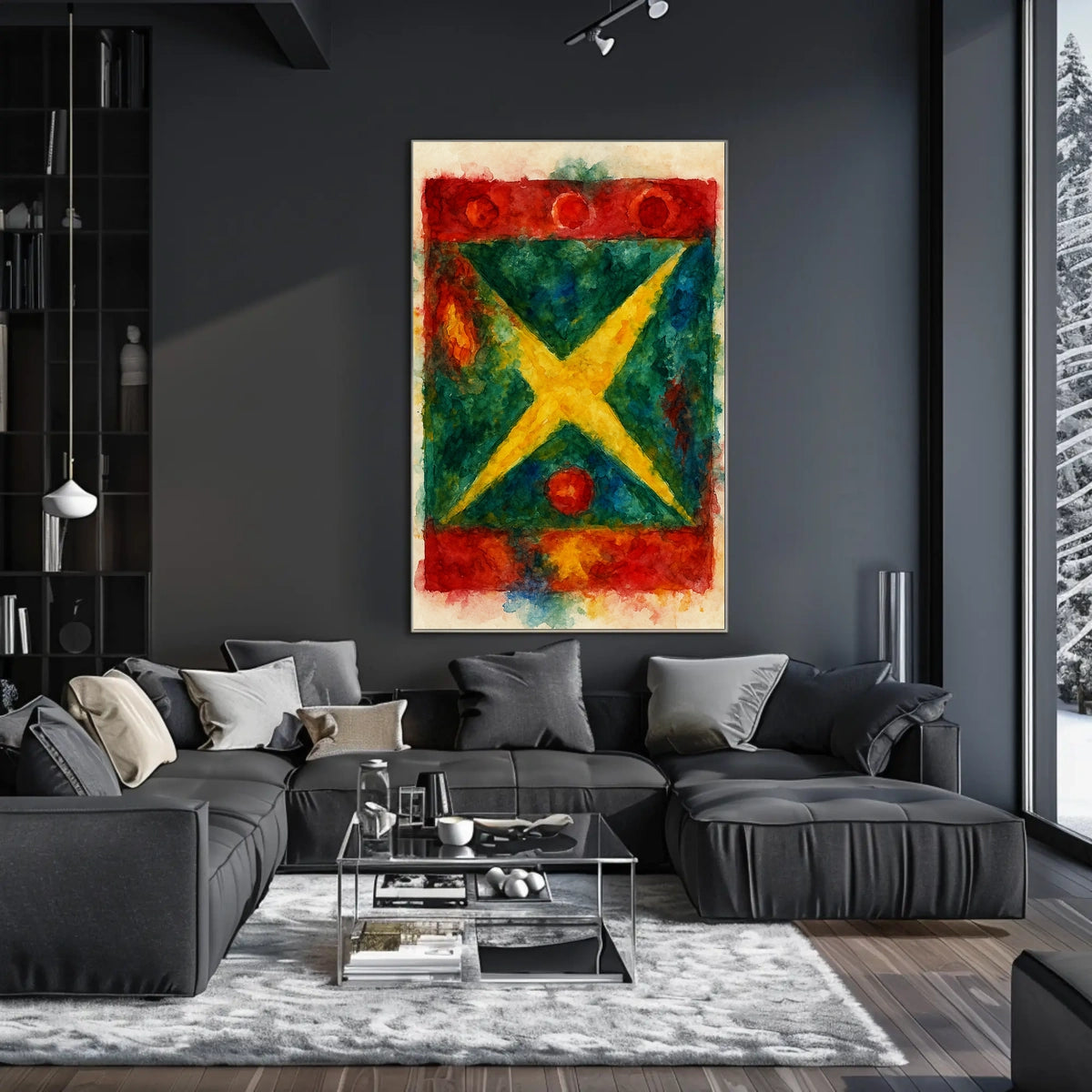Abstract Watercolor Composition Poster