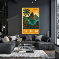 St. Lucia Travel Poster