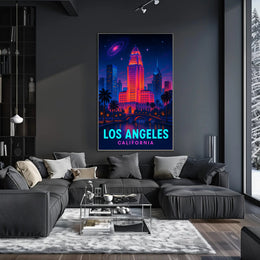 Los Angeles Nightscape Poster PosterGoat