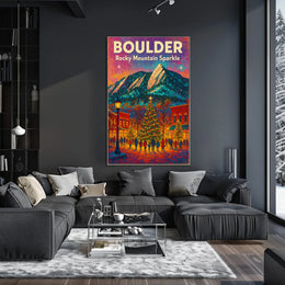 Boulder Rocky Mountain Sparkle Poster