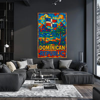 Dominican Republic Mosaic Poster